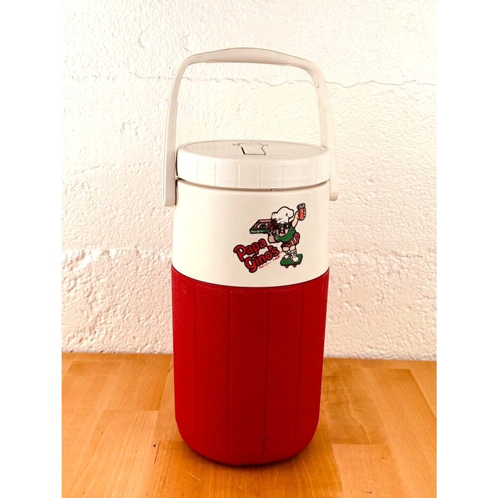 RARE 1991 Papa Gino's Coleman Water Cooler64 oz water bottle